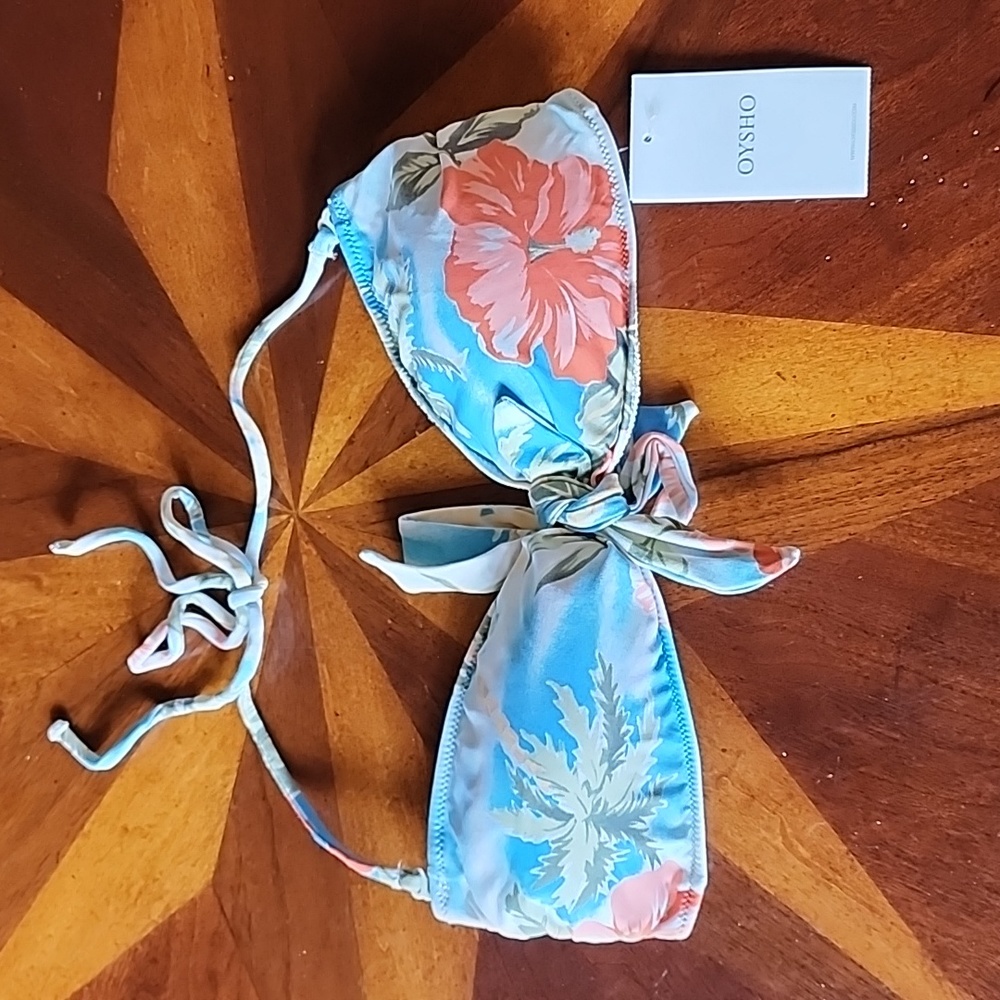 Oysho bikini top bandeau strapless multi color size M NWT swimwear